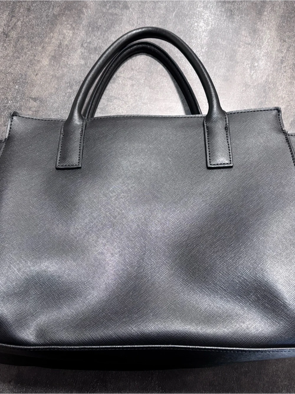 Kenneth Cole Reaction Black, Tan & White Geometric Colorblock Satchel